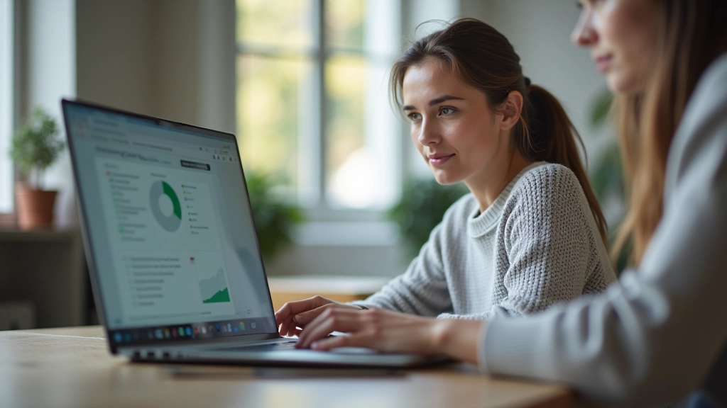 Žena u počítače vyplňující daňové přiznání online, na obrazovce vidět formulář